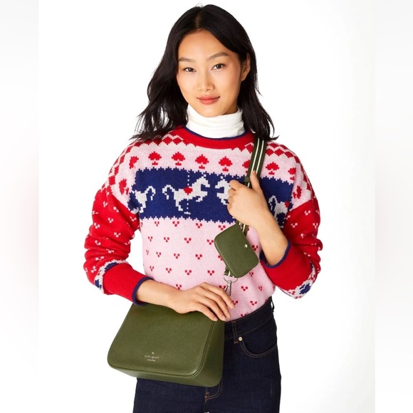 New Kate Spade Rosie Shoulder Bag Pebbled Leather Enchanted Green - Picture 3 of 5